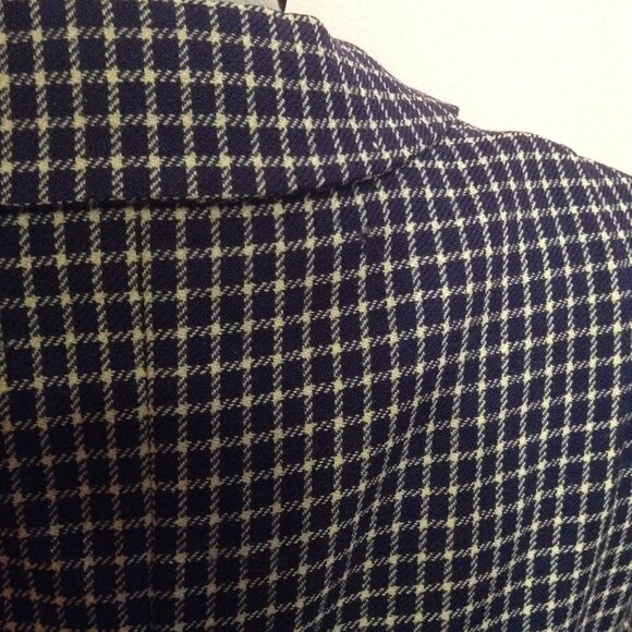 Vintage 1950s '50s New Look Nipped Fitted Waist Suit Micro Check Pattern Peplum - Picture 3 of 5